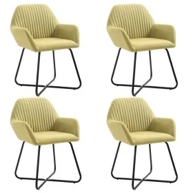 Sillas de comedor 4 unidades de tela verde de vidaXL, Sillas de comedor - Ref: Foro24-277104, Precio: 354,25 €, Descuento: %