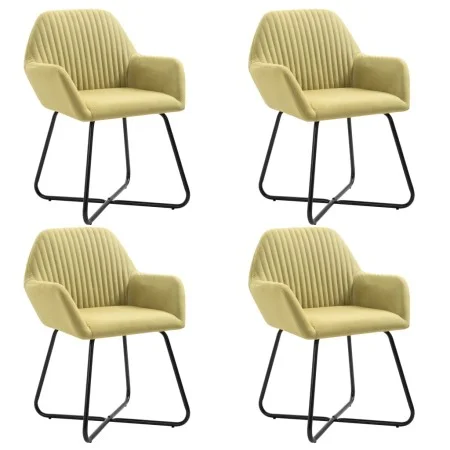 Sillas de comedor 4 unidades de tela verde de vidaXL, Sillas de comedor - Ref: Foro24-277104, Precio: 354,25 €, Descuento: %