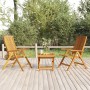 Juego de muebles de jardín 3 piezas madera maciza de teca en Conjuntos de jardín | Comprar online en Foru.es
