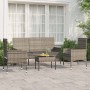 Set de muebles de jardín 4 pzas y cojines ratán sintético gris en Conjuntos de jardín | Comprar online en Foru.es