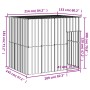 Caseta perros tejado acero galvanizado gris claro 214x153x181cm de vidaXL, Casetas para perros - Ref: Foro24-172372, Precio: ...