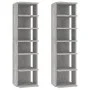 Muebles zapateros 2 uds color gris hormigón 27,5x27x102 cm de vidaXL, Zapateros y organizadores de calzado - Ref: Foro24-8084...