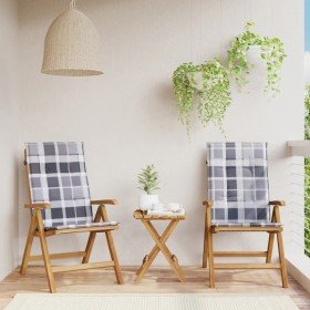 Sillas de jardín reclinables y cojines 2 uds madera maciza teca en Sillas de jardín | Comprar online en Foru.es