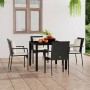 Sillas de jardín con cojines 4 unidades ratán sintético negro de vidaXL, Conjuntos de jardín - Ref: Foro24-319879, Precio: 25...