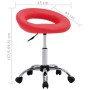 Silla de comedor giratoria de cuero sintética roja en Sillas de comedor | Comprar online en Foru.es