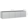 Arriate de acero galvanizado plateado 320x80x77 cm de vidaXL, Maceteros y jardineras - Ref: Foro24-316890, Precio: 98,09 €, D...