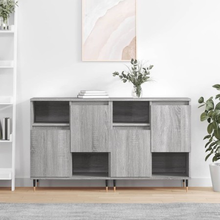 Aparadores 2 piezas madera contrachapada gris Sonoma de vidaXL, Aparadores - Ref: Foro24-3190123, Precio: 116,87 €, Descuento: %