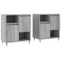 Aparadores 2 piezas madera contrachapada gris Sonoma de vidaXL, Aparadores - Ref: Foro24-3190123, Precio: 116,87 €, Descuento: %