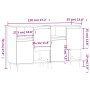 Aparadores 2 piezas madera contrachapada gris Sonoma de vidaXL, Aparadores - Ref: Foro24-3190123, Precio: 116,87 €, Descuento: %