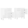 Aparadores 2 piezas madera contrachapada blanco de vidaXL, Aparadores - Ref: Foro24-3190125, Precio: 118,04 €, Descuento: %