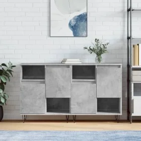 Aparadores 2 uds madera contrachapada gris hormigón de vidaXL, Aparadores - Ref: Foro24-3190129, Precio: 114,96 €, Descuento: %
