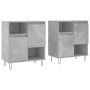 Aparadores 2 uds madera contrachapada gris hormigón de vidaXL, Aparadores - Ref: Foro24-3190129, Precio: 116,79 €, Descuento: %