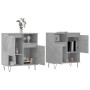 Aparadores 2 uds madera contrachapada gris hormigón de vidaXL, Aparadores - Ref: Foro24-3190129, Precio: 116,79 €, Descuento: %