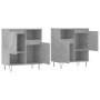 Aparadores 2 uds madera contrachapada gris hormigón de vidaXL, Aparadores - Ref: Foro24-3190129, Precio: 116,79 €, Descuento: %