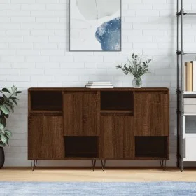 Aparadores 2 piezas madera contrachapada marrón roble by vidaXL, Sideboards - Ref: Foro24-3190132, Price: 118,40 €, Discount: %