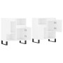 Aparadores 2 uds madera contrachapada blanco brillo de vidaXL, Aparadores - Ref: Foro24-3190135, Precio: 139,78 €, Descuento: %