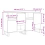 Aparadores 2 uds madera contrachapada blanco brillo de vidaXL, Aparadores - Ref: Foro24-3190135, Precio: 139,78 €, Descuento: %