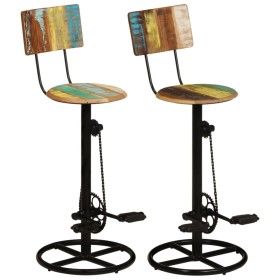 Taburetes de cocina 2 unidades madera maciza reciclada de vidaXL, Taburetes de cocina - Ref: Foro24-338219, Precio: 236,82 €,...