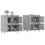 Aparadores 2 uds madera contrachapada gris hormigón de vidaXL, Aparadores - Ref: Foro24-3190169, Precio: 129,51 €, Descuento: %