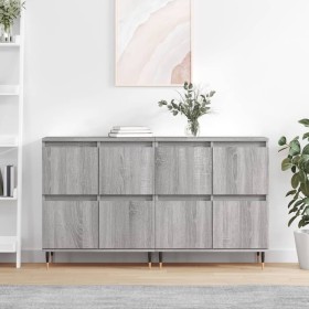 Aparadores 2 piezas madera contrachapada gris Sonoma de vidaXL, Aparadores - Ref: Foro24-3190171, Precio: 133,90 €, Descuento: %