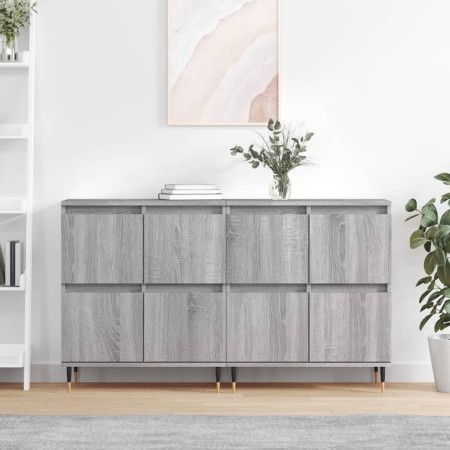 Aparadores 2 piezas madera contrachapada gris Sonoma de vidaXL, Aparadores - Ref: Foro24-3190171, Precio: 133,90 €, Descuento: %