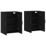 Armarios de pared 2 unidades negro 69,5x34x90 cm de vidaXL, Aparadores - Ref: Foro24-3195644, Precio: 172,34 €, Descuento: %