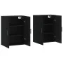 Armarios de pared 2 unidades negro 69,5x34x90 cm de vidaXL, Aparadores - Ref: Foro24-3195644, Precio: 166,82 €, Descuento: %