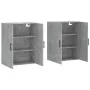 Armario de pared 2 unidades gris hormigón 69,5x34x90 cm de vidaXL, Aparadores - Ref: Foro24-3195647, Precio: 126,84 €, Descue...