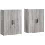 Armarios de pared 2 unidades gris Sonoma 69,5x34x90 cm de vidaXL, Aparadores - Ref: Foro24-3195649, Precio: 139,49 €, Descuen...