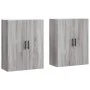 Armarios de pared 2 unidades gris Sonoma 69,5x34x90 cm de vidaXL, Aparadores - Ref: Foro24-3195649, Precio: 136,35 €, Descuen...