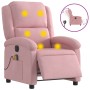 Sillón reclinable de masaje eléctrico terciopelo rosa en Sillones | Comprar online en Foru.es