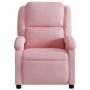Sillón reclinable de masaje eléctrico terciopelo rosa en Sillones | Comprar online en Foru.es