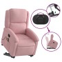 Sillón reclinable de masaje elevable terciopelo rosa en Sillones | Comprar online en Foru.es