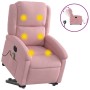 Sillón de masaje reclinable elevable terciopelo rosa en Sillones | Comprar online en Foru.es