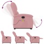 Sillón de masaje reclinable elevable terciopelo rosa en Sillones | Comprar online en Foru.es