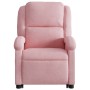 Sillón de masaje reclinable elevable terciopelo rosa en Sillones | Comprar online en Foru.es
