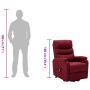 Sillón elevable tela rojo tinto en Sillones | Comprar online en Foru.es