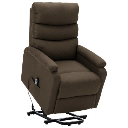 Sillón elevable tela marrón en Sillones | Comprar online en Foru.es