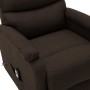 Sillón elevable tela marrón oscuro en Sillones | Comprar online en Foru.es