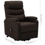 Sillón elevable tela marrón oscuro en Sillones | Comprar online en Foru.es