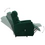 Sillón elevable tela verde oscuro en Sillones | Comprar online en Foru.es