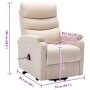 Sillón elevable tela crema en Sillones | Comprar online en Foru.es