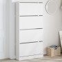 Mueble zapatero con 4 cajones abatibles blanco 80x21x163,5 cm en Zapateros y organizadores de calzado | Comprar online en Foru.e
