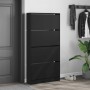 Mueble zapatero con 4 cajones abatibles negro 80x21x163,5 cm en Zapateros y organizadores de calzado | Comprar online en Foru.es