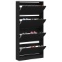 Mueble zapatero con 4 cajones abatibles negro 80x21x163,5 cm en Zapateros y organizadores de calzado | Comprar online en Foru.es