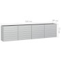 Arriate de acero galvanizado plateado 320x40x77 cm de vidaXL, Maceteros y jardineras - Ref: Foro24-316891, Precio: 91,26 €, D...