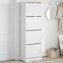 Mueble zapatero con 4 cajones abatibles blanco 60x34x187,5 cm en Zapateros y organizadores de calzado | Comprar online en Foru.e