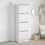 Mueble zapatero con 4 cajones abatibles blanco 60x34x187,5 cm en Zapateros y organizadores de calzado | Comprar online en Foru.e
