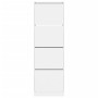 Mueble zapatero con 4 cajones abatibles blanco 60x34x187,5 cm en Zapateros y organizadores de calzado | Comprar online en Foru.e