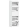 Mueble zapatero con 4 cajones abatibles blanco 60x34x187,5 cm en Zapateros y organizadores de calzado | Comprar online en Foru.e
